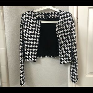 H&M houndstooth jacket blazer xs 0